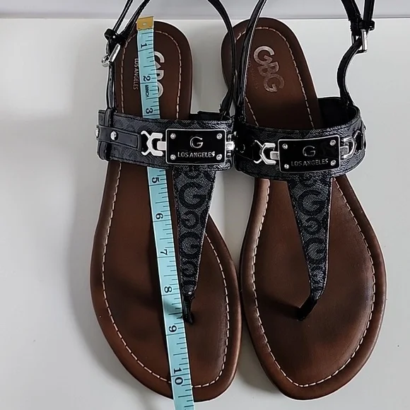 GBG LOS ANGELES Stylish Black/Gray  and Brown Women's Sandals - Picture 9 of 9